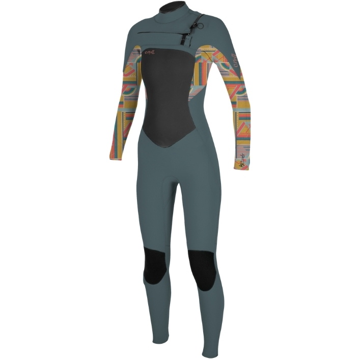 2024 O'Neill Da Donna Epic 4/3mm Chest Zip Muta 5356 - Shade / Arta Geo